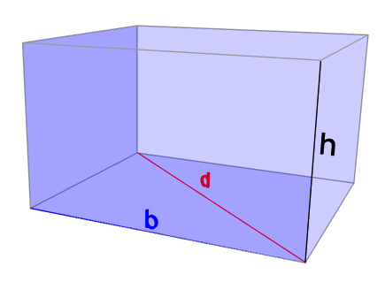 Abbildung Quader Flächendiagonale