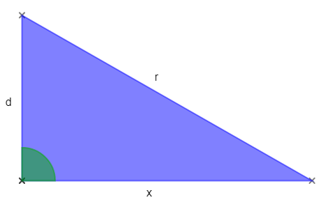 Pythagoras Dreieck d-x-r