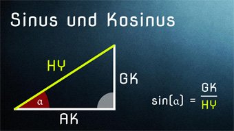 Sinus und Kosinus - Anwendung Dreiecksberechnung