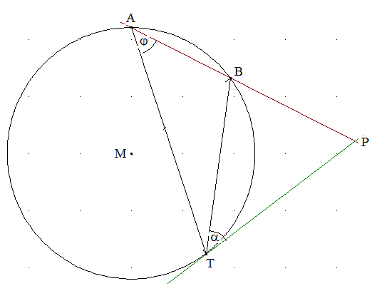 Abbildung: Pythagoras und Sekanten-Tangentensatz