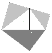 Abbildung: Lösung A - Rechtwinklige Dreiecke an einem rechtwinkligen Dreieck