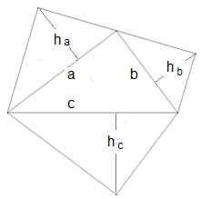 Abbildung: Lösung B - Rechtwinklige Dreiecke an einem rechtwinkligen Dreieck