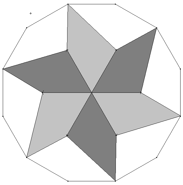 Abbildung: Lösung A - Zwölfeck aus 12 kongruenten Vierecken