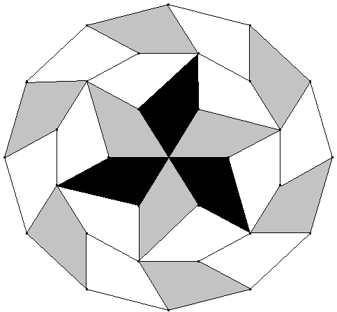 Abbildung: Lösung B - Zwölfeck aus 12 kongruenten Vierecken