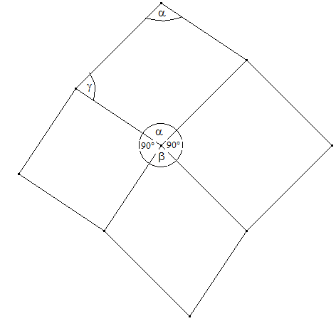 Abbildung: Lösung A - Dreiecke zwischen Quadraten A