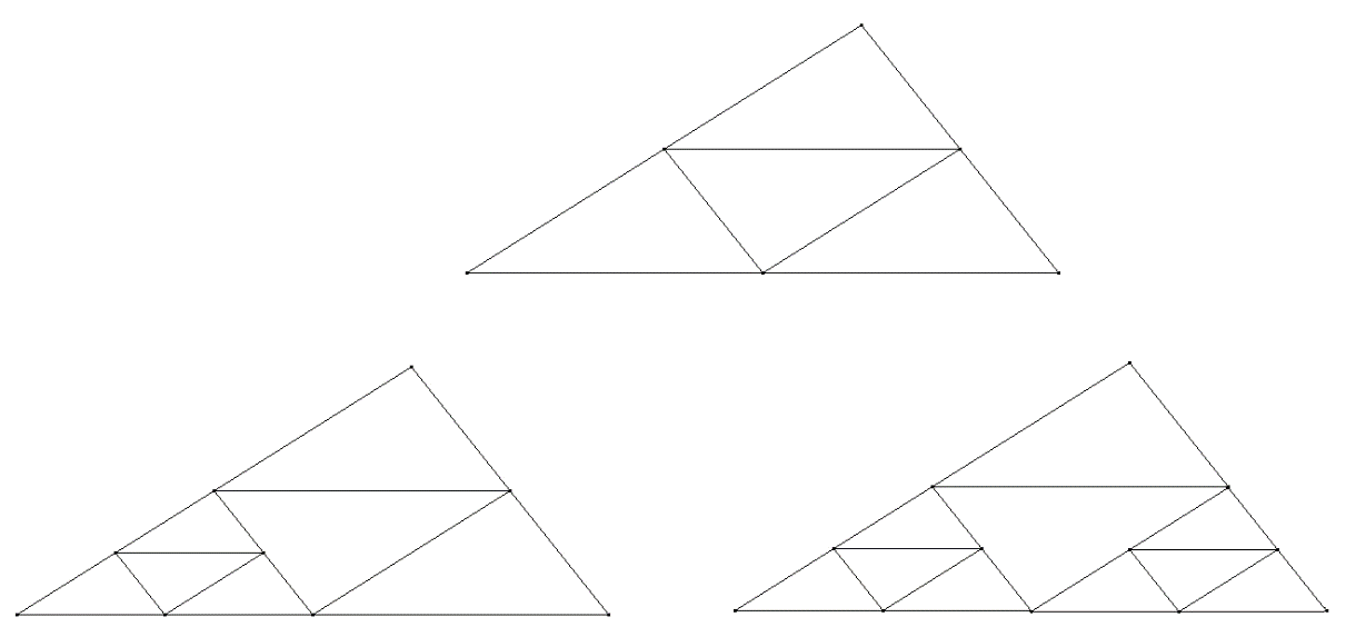 Abbildung: Lösung A - Dreieck mit ähnlichen Dreiecken