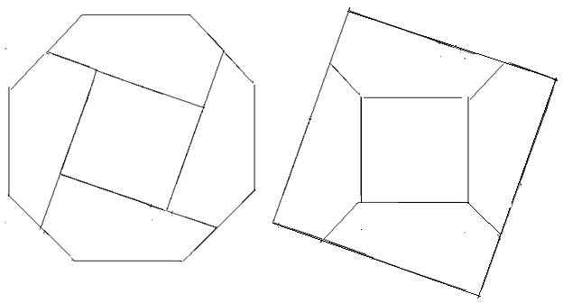 Abbildung: Lösung Achteck und Quadrat