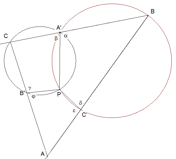 Abbildung: Lösung Besonderer Punkt im Dreieck