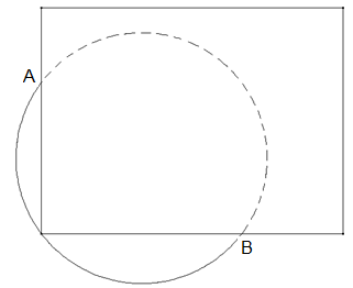 Abbildung: Lösung Verlorener Mittelpunkt eines Kreises