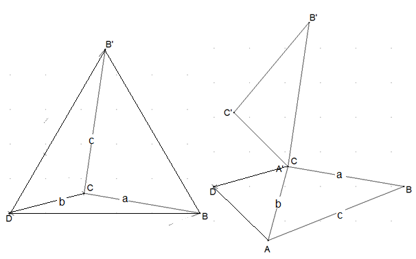Abbildung: Lösung Innerer Punkt eines gleichseitigen Dreiecks