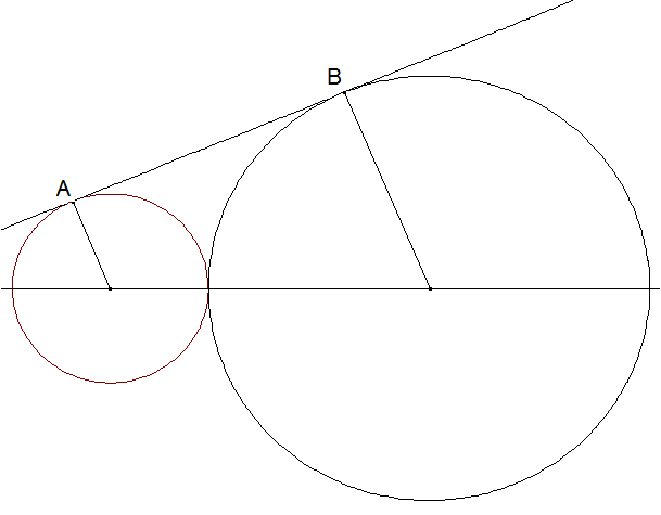 Abbildung: Geometrisches Mittel zweier Durchmesser