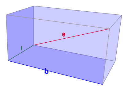 Abbildung Quader Raumdiagonale