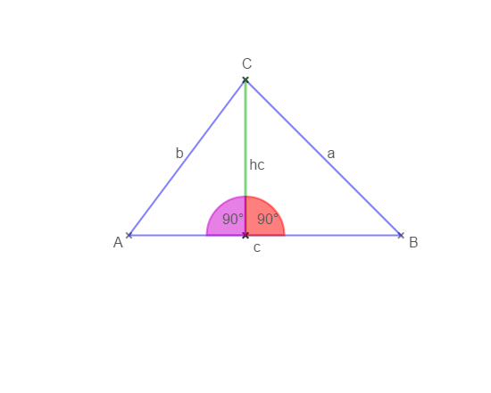 Dreieck allgemein rechtwinklige Teildreiecke