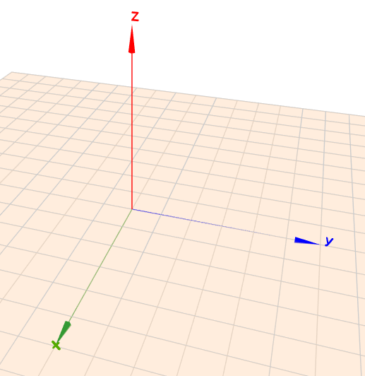 Koordinatensystem 3D Schrägansicht