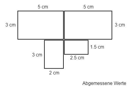 Zeichnung Grundriss - Abgemessene Längen