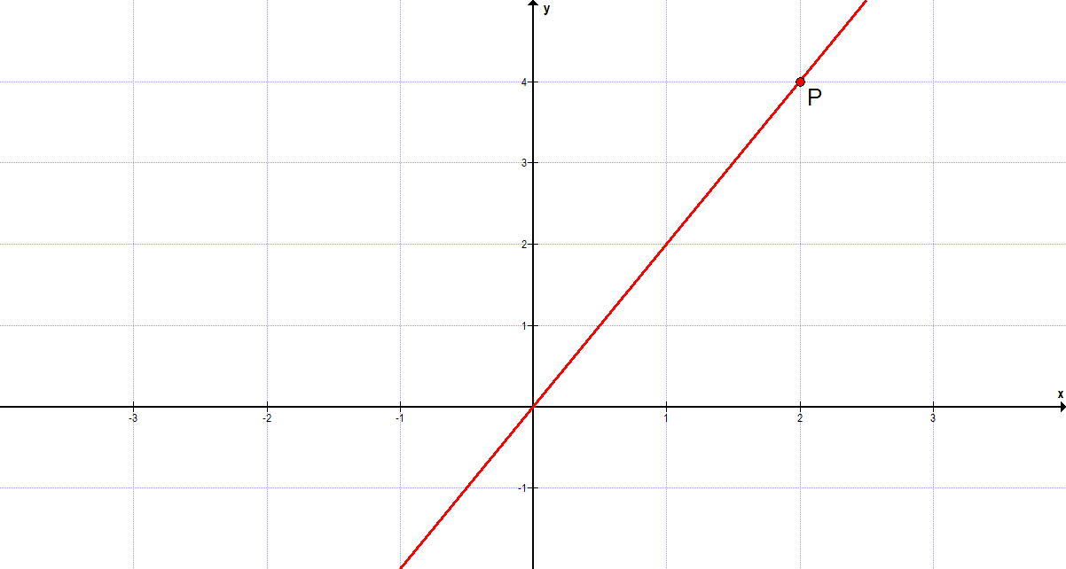 Lineare Funktion mit Punkt P