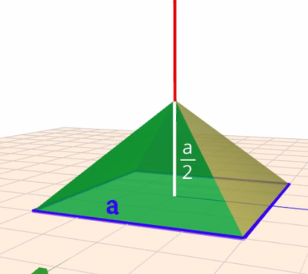 Pyramide halb