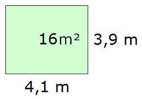 rechteck 4,1 mal 3,9