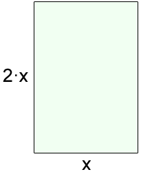 Rechteck Aufgabe Terme 2x und x