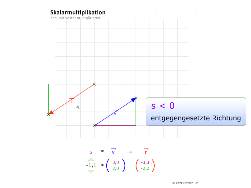 Richtungsänderung Skalarmultiplikation