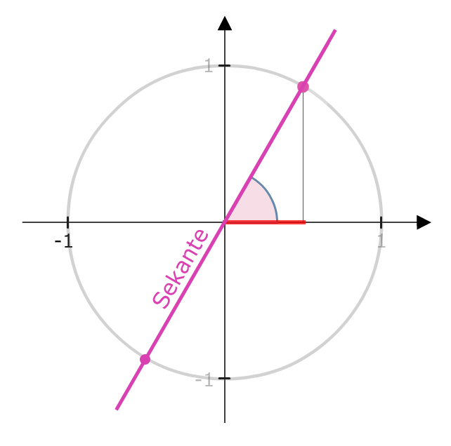 Sekante am Kreis - Wort secare