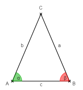 Skizze Dreieck Beschriftung
