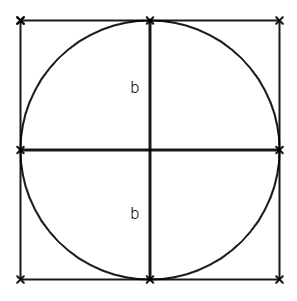 Skizze Quadrat um Kreis