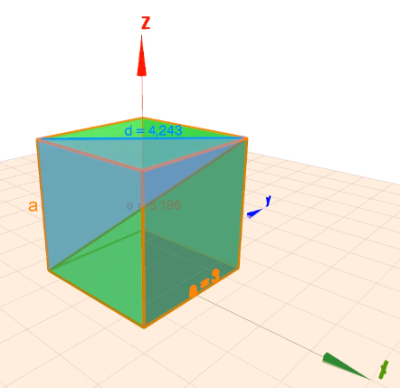 Würfel Raumdiagonale Dreieck