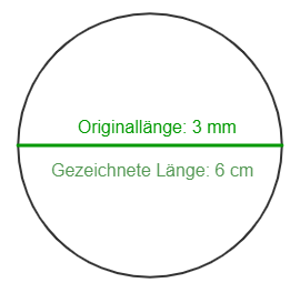 Zeichnung Schraubenkopf im Maßstab 1:20