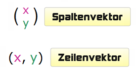 zeilenvektor spaltenvektor