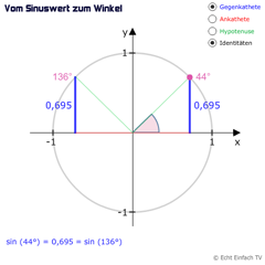 Einheitskreis: Vom (Ko)Sinuswert zum Winkel