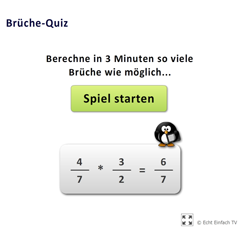 Spiel: Brüche Quiz