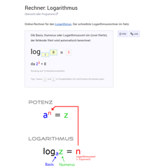 Logarithmusrechner