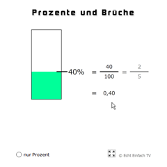 Prozente und Brüche 