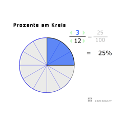 Prozente und Brüche am Kreis 