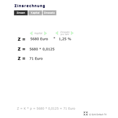 Zinsrechnung komplett 