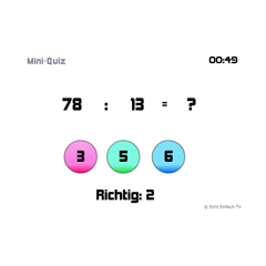 Spiel: Mini-Quiz Kopfrechnen 