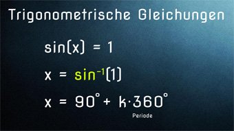 Trigonometrische Gleichung - Nullstellen des Sinusgraphen