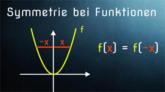 Symmetrie bei Funktionen - Achsen- u. Punktsymmetrie