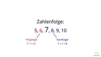 Vorgänger und Nachfolger bei natürlichen Zahlen