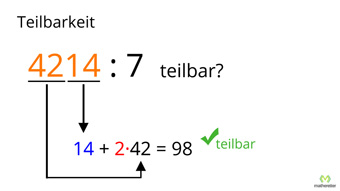 Teilbarkeit durch 7